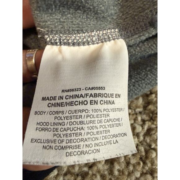 Nike Gray With speckled black and white Nike Swoosh And Funnel Hoodie Size L - Picture 7 of 14